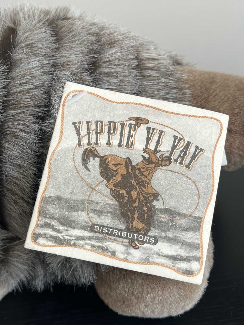 Yippie Yi Yay Texas Armadillo Stuffed Animal Plush Cowboy Hat Blue Bandana 12in - Picture 8 of 13